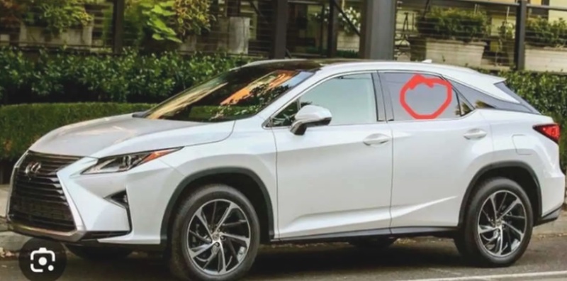 Задний левый стекло двери от Lexus RX 2016-